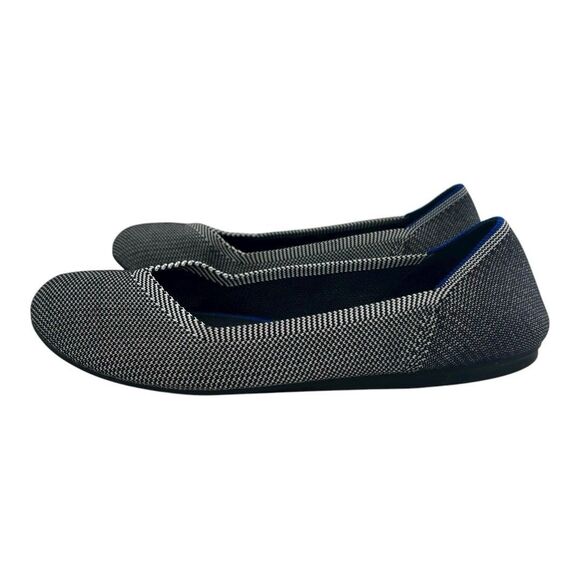 Rothy’s Womens Size 8 The Flat Grey Birdseye Round Toe Flats - Picture 4 of 10